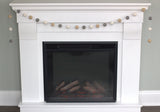 Felt Ball Garland- Almond, Gray & White