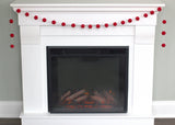 Red Felt Ball Garland- Christmas, Valentine's