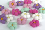 Felt Daisy Flowers- Pink, Lavender, Seafoam, White