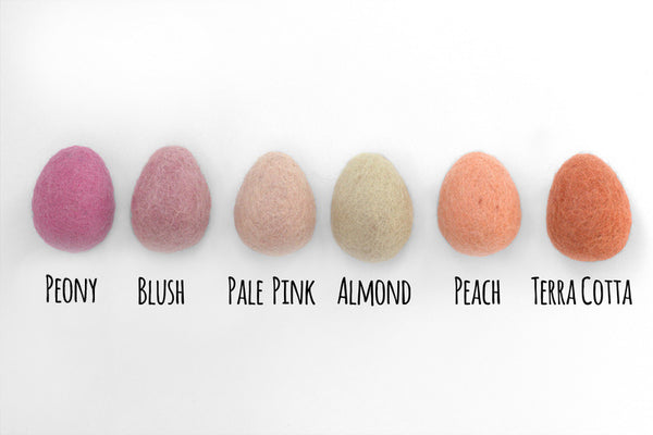 Felt Easter Eggs- Pink & Peach Mix