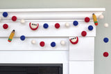 Back to School Apple & Pencil Garland- Red, White, Blue