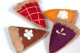 Thanksgiving Felt Pie Slices- SET OF 4