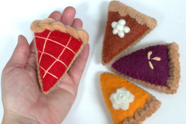 Thanksgiving Felt Pie Slices- SET OF 4