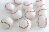 Baseball Felted Shapes- Set of 3 or 5