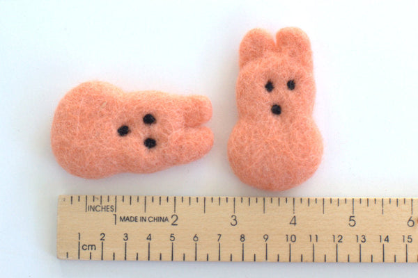 Easter Marshmallow Bunnies- Set of 4- Bright Pink, Light Pink, Yellow, Turquoise