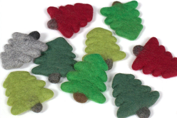 Christmas Tree Felted Shapes