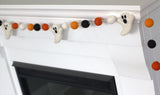 Ghost Halloween Garland- Orange, Black