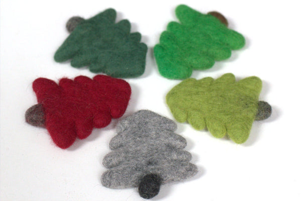 Christmas Tree Felted Shapes