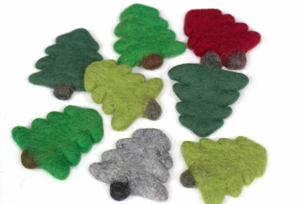 Christmas Tree Felted Shapes