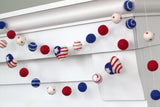 American Flag Hearts Garland- Swirls & Dots