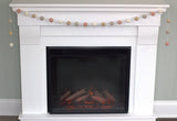 Valentine's Day Felt Ball Garland- Pale Pink, Gray, Almond, White