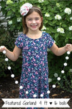 Valentine's Day Felt Ball & Heart Garland- Turquoise, Red, White
