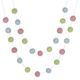 Felt Ball Garland- Pink, Blue, Green