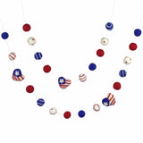 American Flag Hearts Garland- Swirls & Dots