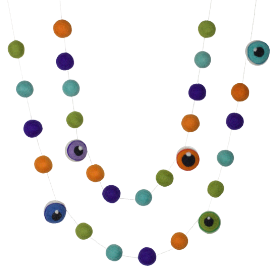 5 Little Monsters: Felted Wool Ball Jewelry