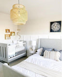 Spiral Felt Ball Nursery Ceiling Mobile- Navy, Almond, Gray, White