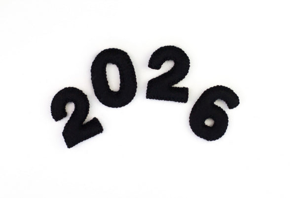 2026 Graduation Shapes- Choose from "2026" Number Set and Mortar Board Caps with Tassels