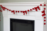 Red Felt Bow Garland