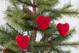 Valentine's Day Heart Ornaments- Red