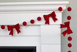 Red Felt Bow Garland