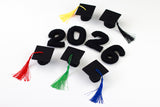 2026 Graduation Shapes- Choose from "2026" Number Set and Mortar Board Caps with Tassels