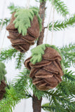 Felt Pine Cone Ornaments