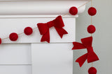 Red Felt Bow Garland