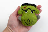 Wool Felt Frankenstein Halloween Ornaments
