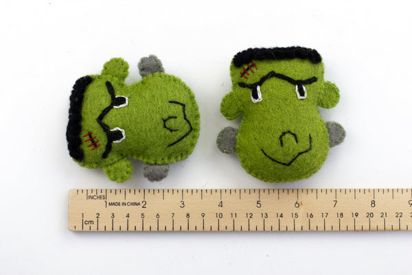 Wool Felt Frankenstein Halloween Ornaments