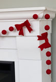 Red Felt Bow Garland