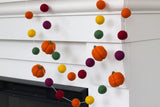 Felt Pumpkin Garland- Jewel Tones