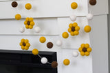 Felt Sunflower Garland - Yellow/Brown
