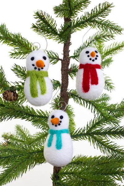 Snowmen Christmas Ornaments- PICK YOUR COLORS
