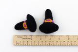 Wool Felt Witch Hats - Pink & Orange Buckle