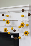 Felt Sunflower Garland - Yellow/Brown