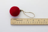 Christmas Felt Ball Ornaments- SET OF 6- Bright Colors