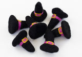 Wool Felt Witch Hats - Pink & Orange Buckle