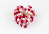 Valentine's Heart Felt Coasters- Set of 4 or 6- Red and Pink