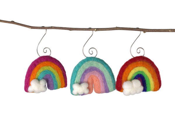 Rainbow Ornaments- Set of 3