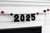 2025 Graduation Garland- Red, Black, White