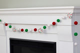 Peppermint Felt Christmas Garland- Red & Green Peppermints