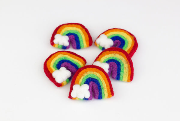 Rainbow & Cloud Felt Shapes- ROYGBIV
