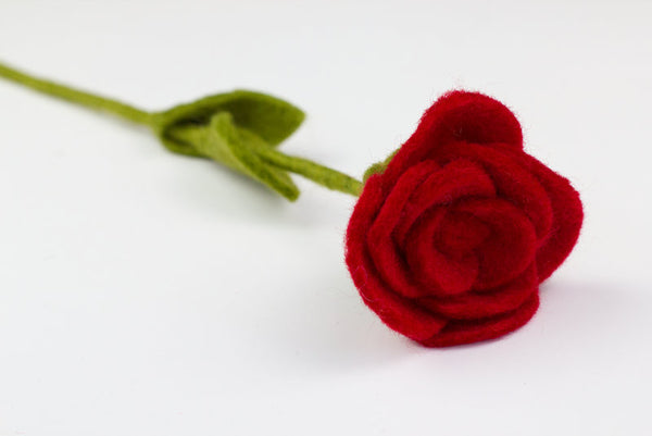 Valentine’s Day Felt Rose Stem