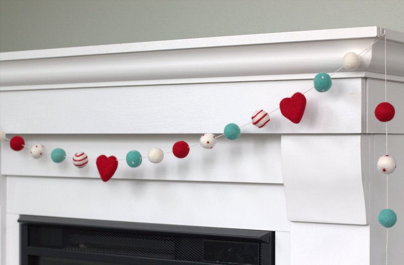 Diy Valentine Valentine Mantel Decorating Ideas Valentine's Day