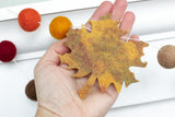 Maple Leaves Felt Garland- Brown, Orange