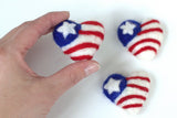 Fourth of July Ornaments- American Flag Hearts