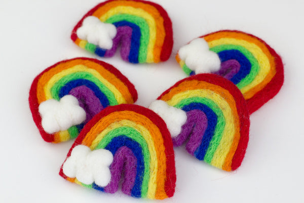 Rainbow & Cloud Felt Shapes- ROYGBIV