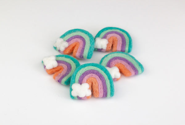 Rainbow & Cloud Felt Shapes- Pastels