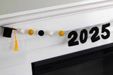 2025 Graduation Garland- Gold, Black, White