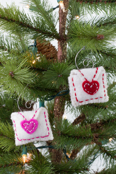 Valentine's Day Felt Envelope Card Ornaments